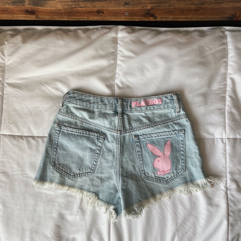 womens playboy x pacsun denim shorts